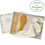 Doudou lapin coffret brosse et peigne Doudou et compagnie